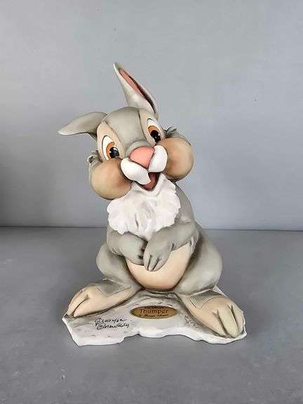 Disney Florence Signed  Bambi Thumper Porcelain Figurine