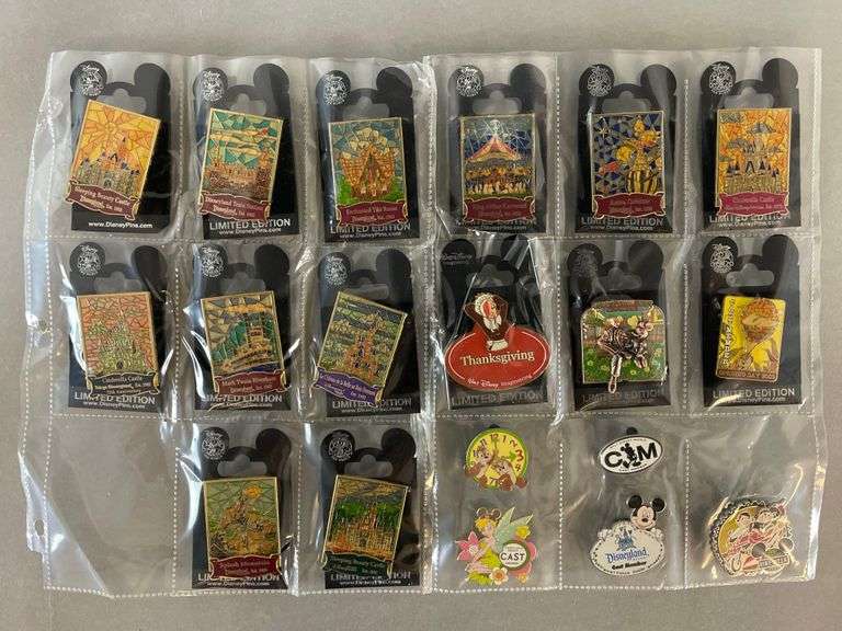 Group of 19 Disney Enamel Pins