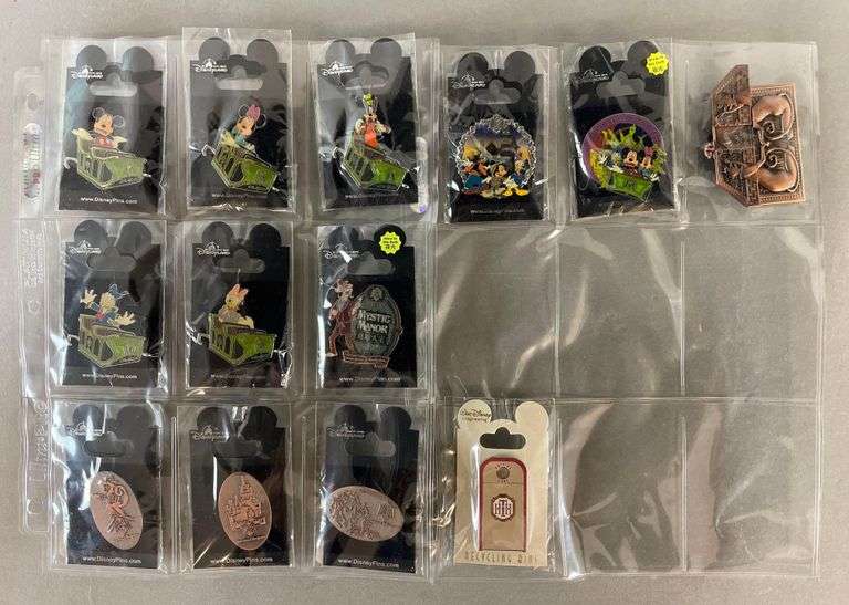 Group of 13 Disney Enamel and Metal Pins
