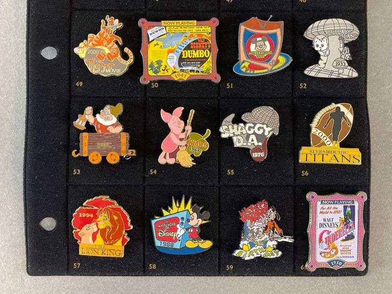 Group of 20 Disney Enamel Pins