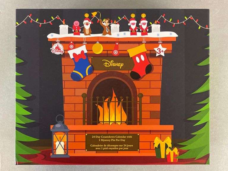 Disney 24 Day Countdown Enamel Pin Set Unopened