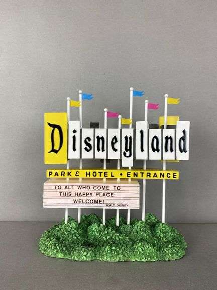 Disneyland 50th Anniversary Marquee Light Up Resin Figurine