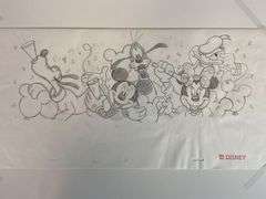 Darren Hunt Disney The Fab 5 Pencil Drawing on Paper