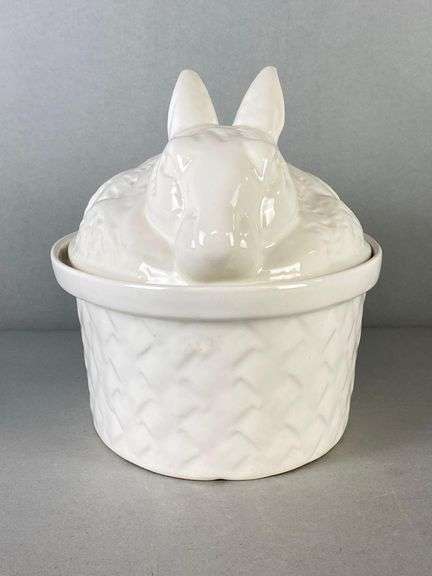California Pottery White Porcelain Rabbit Tureen - Matthew Bullock ...