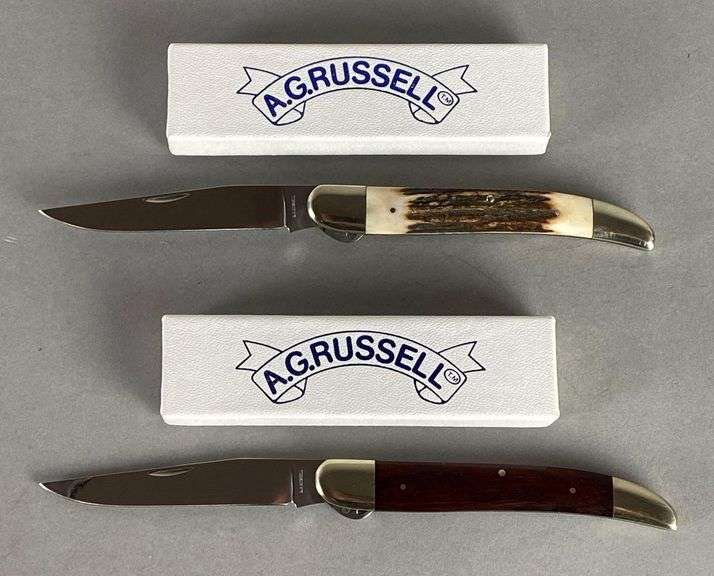 Group of 2 A.G. Russell Pocket Knives Matthew Bullock Auctioneers