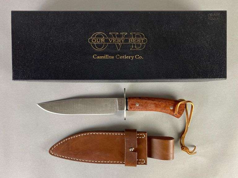 Limited Edition OVB Camillus Desert Ironwood Handled Fisk Southwest Bowie Knife with Sheath
