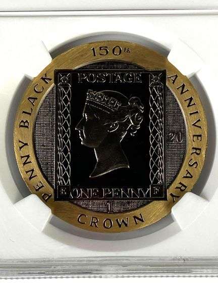 NGC 1990 Isle of Man 1 oz Gold Crown Penny Black Anniversary Gold Gem Proof Coin 1 oz Gold