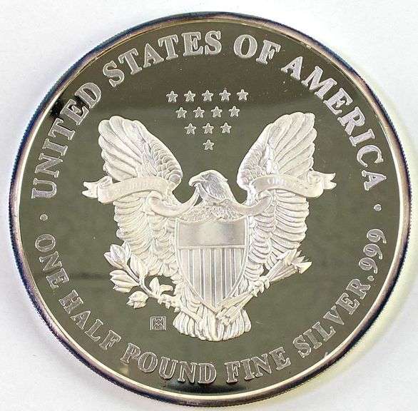 1989 US American Silver Eagle 8oz .999 Fine Silver Round