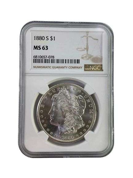 1880-S NGC Graded MS 63 US Morgan Silver Dollar