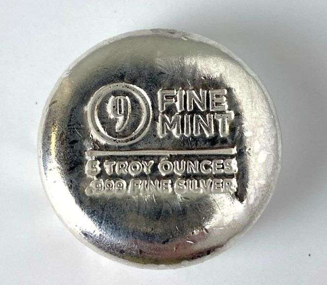 Fine Mint 5 Troy Oz .999 Fine Silver Round