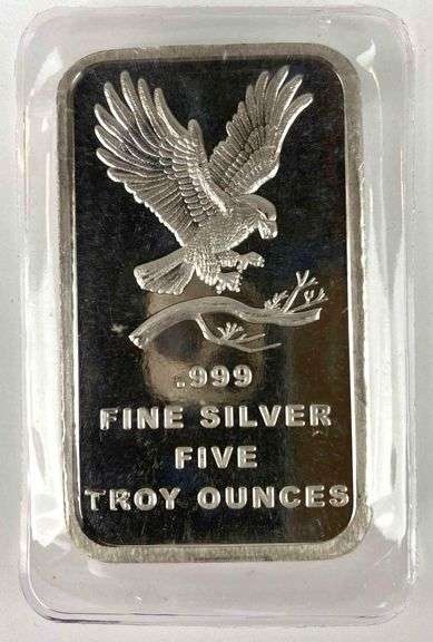 Silver Towne 5 Troy Oz of .999 Fine Silver Bar