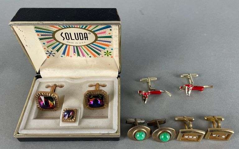 Group of Costume Jewelry Cuff Links