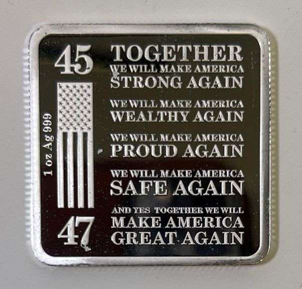 Trump Train 1 oz .999 Fine Silver Bar Proof Like!