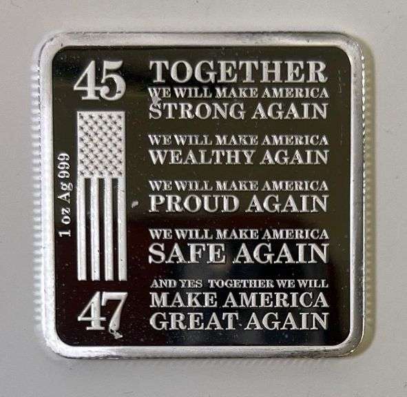 Trump Train 1 oz .999 Fine Silver Bar Proof Like!
