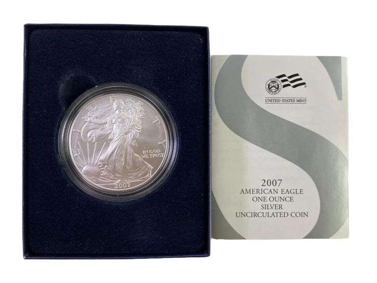 UNC 2007 US Mint American Silver Eagle 1 oz .999 Fine Silver