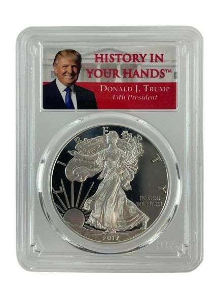 2017 W First Day Issue US Mint American Eagle .999 Fine Silver PCGS PR69DCAM 1 of 2000