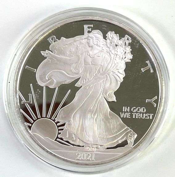 2021 Quarter Troy Pound .999 Fine US Silver American Eagle Proof Like Mirrored Fields