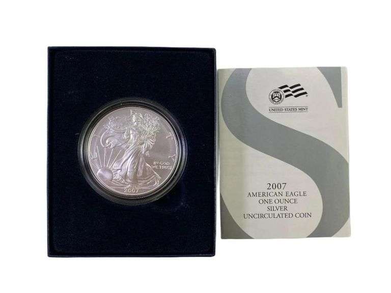 UNC 2007 US Mint American Silver Eagle 1 oz .999 Fine Silver