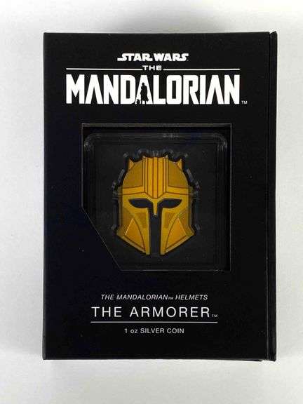 2023 $2 Star Wars Mandalorian The Armorer Helmet 1 oz .999 Fine Silver Coin