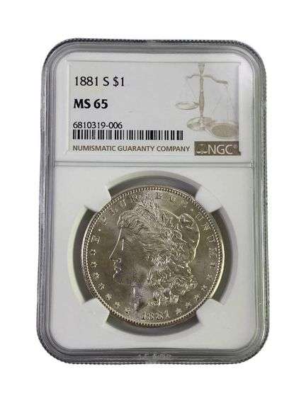 1881-S NGC Graded MS 65 US Morgan Silver Dollar