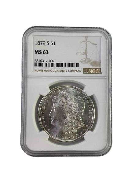 1879-S NGC Graded MS 63 US Morgan Silver Dollar
