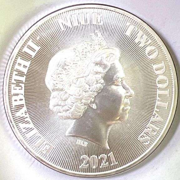 2021 Roaring Lion of Judah Lion King 1oz .999 Fine Silver Round