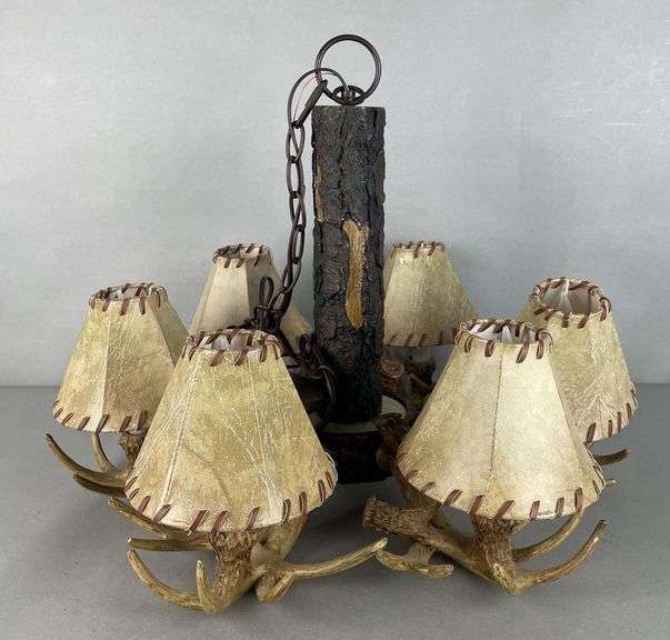 Vaxcel Lodge 6 Light Antler Chandelier