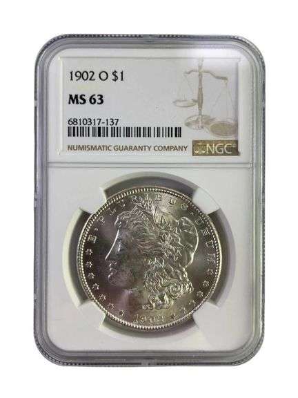 1902-O NGC Graded MS 63 US Morgan Silver Dollar