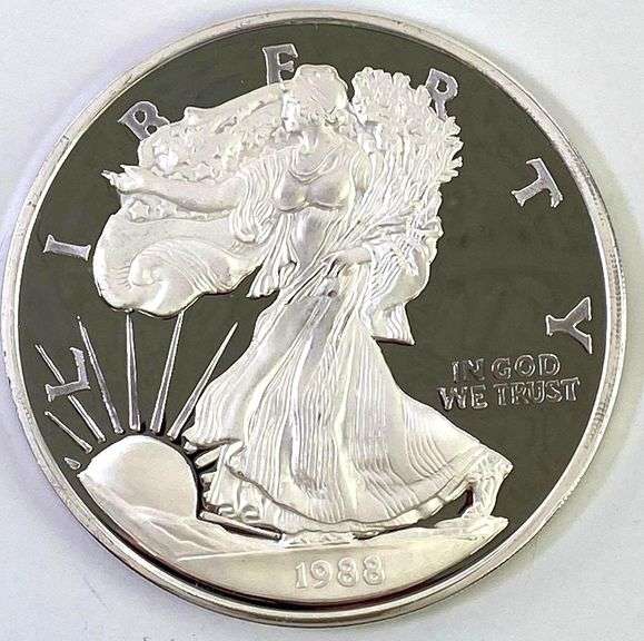 1988 US American Silver Eagle 8oz .999 Fine Silver Round