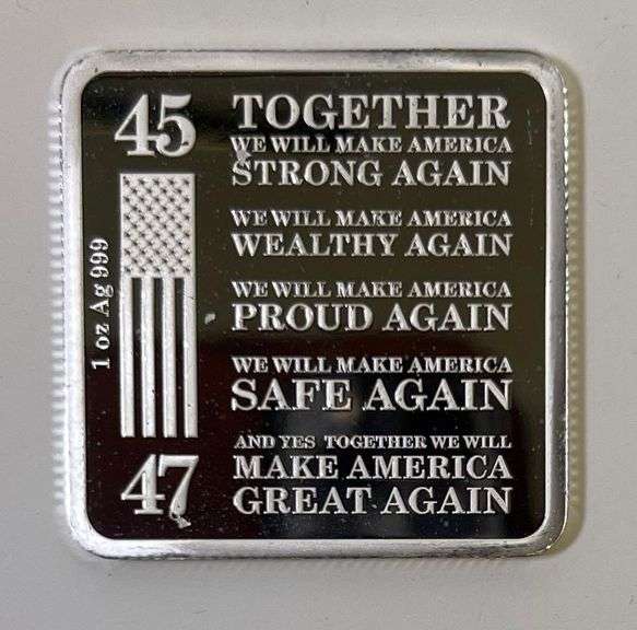 Trump Train 1 oz .999 Fine Silver Bar Proof Like!