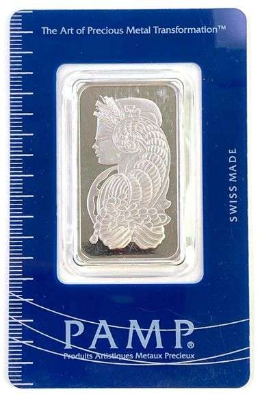 PAMP Suisse Lady Fortuna 1oz 999.5 Platinum Ingot/Bar