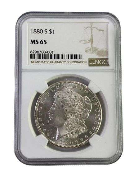 1880-S NGC Graded MS 65 US Morgan Silver Dollar