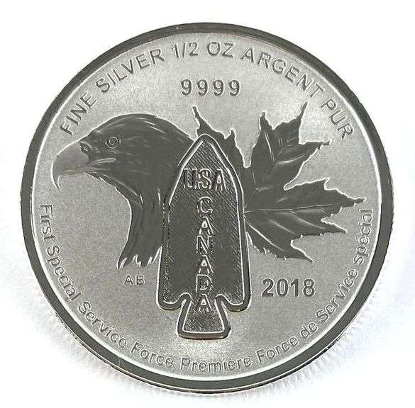 2018 $2 First Special Service Force 1/2oz. 9999 Fine Silver