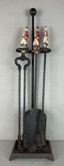 Antique Hessian Soldier Fireplace Tool Set