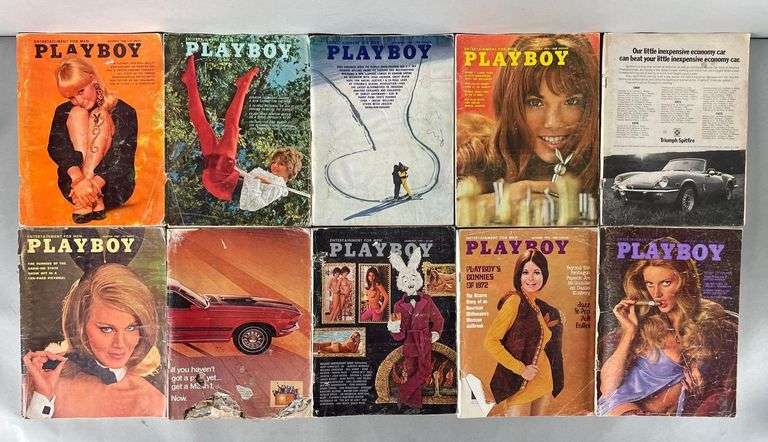 Group of 10 1960s/70s Playboy Magazines - Matthew Bullock Auctioneers