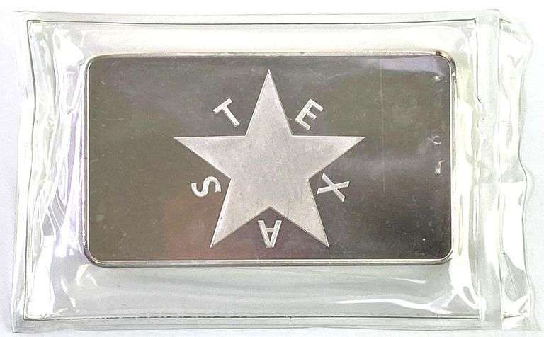 Texas Star 10 oz .999 Fine Silver Ingot/Bar