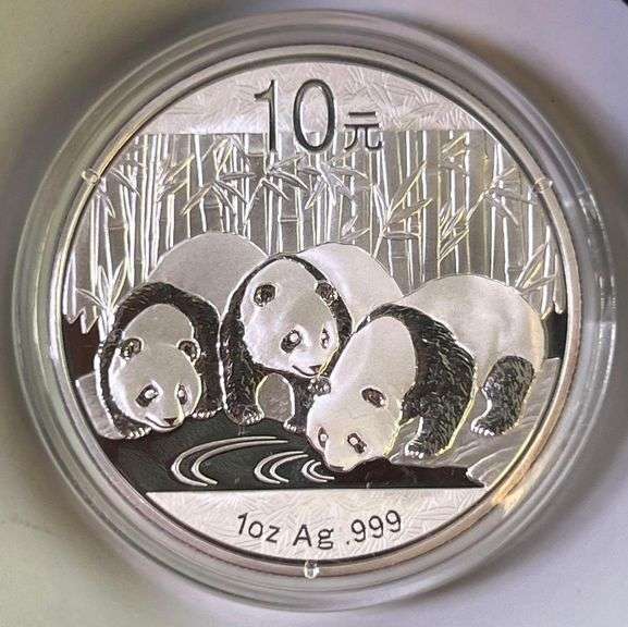 2013 China Panda 1 oz .999 Fine Silver in Cap