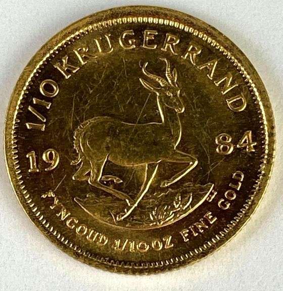 1984 South Africa Krugerrand 1/10oz Fine Gold Coin