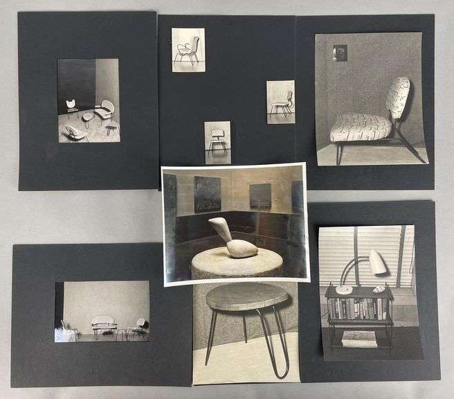 Group of Mounted Mid-Century Modern Furniture Photographs