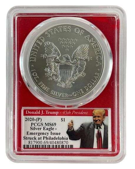 2020 P US Mint Silver American Eagle .999 Fine Silver PCGS MS69 Emergency Issue