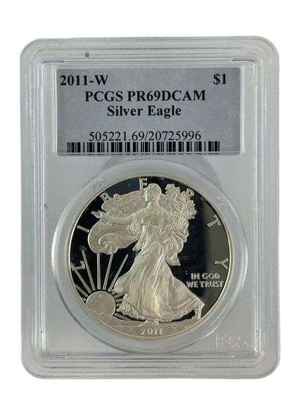 2011 W US Mint American Eagle .999 Fine Silver PCGS PR69DCAM
