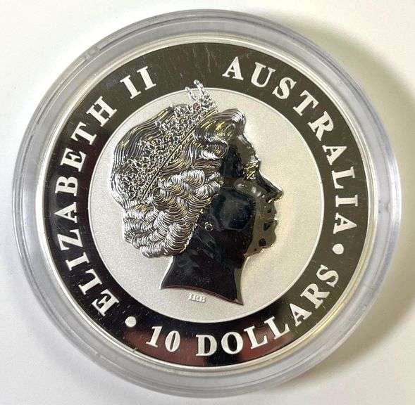 RARE 2013 Australia Koala 10 oz .999 Fine Silver Round in Cap