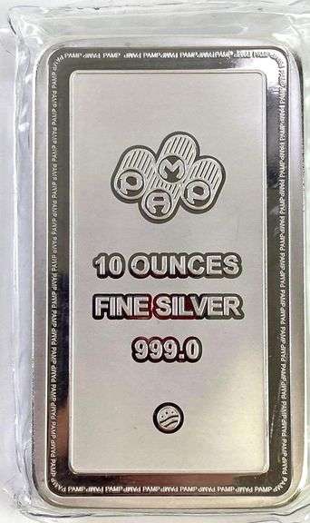 Very Hard to Find  PAMP Lady of Liberty 10oz .999 Fine Silver Ingot/Bar
