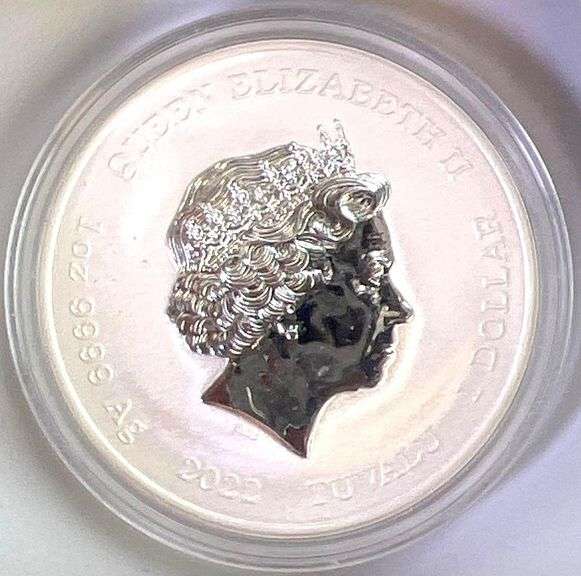 2022 Tuvalu Simpson Family Season Greetings 1 oz .9999 Fine Silver Round Proof Like  in Cap
