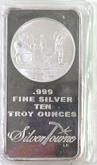 SilverTowne Prospector 10 oz .999 Fine Silver Bar