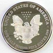 1989 US American Silver Eagle 8oz .999 Fine Silver Round