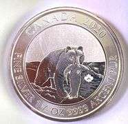 2020 Canada Spirit Bear 1 1/2 oz .9999 Fine Silver