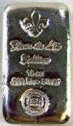 Fleur de Lis 10oz .999 Fine Silver Ingot/Bar