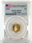 2020 US Mint 1/10 oz Gold American Eagle PCGS MS70 First Strike