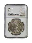 1881-S NGC Graded MS 65 US Morgan Silver Dollar
